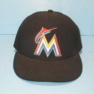 Men's New Era MLB Authentic On Field 59FIFTY Fitted Cap Miami Marlins Sz 7/55.8